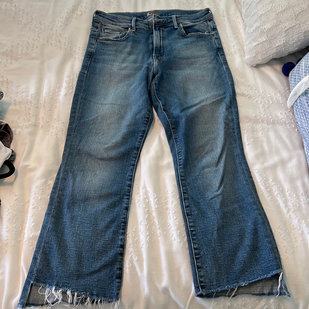 Mother Insider Crop Step Fray Jeans